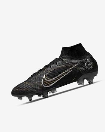 Nike Mercurial Superfly 8 Elite SG-PRO Anti-Clog Traction Negros Metal Plateados Grises Metal Dorados | MX 3141